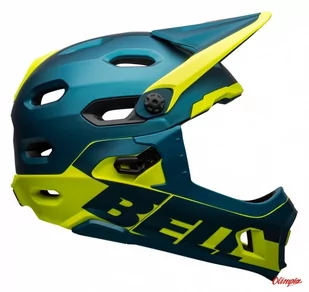 Kask full face Bell Super Dh Mips Spherical Matte Gloss Blue Hi-Viz - Kaski rowerowe - miniaturka - grafika 1