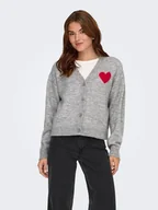Swetry damskie - JDY Kardigan w kolorze szarym - miniaturka - grafika 1