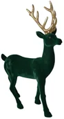 Ozdoby bożonarodzeniowe - Renifer welurowy, zielony, duży, 32x10x45 cm - miniaturka - grafika 1
