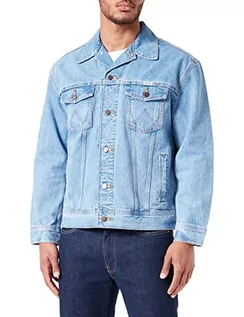 Kurtki męskie - Wrangler Męska kurtka Anti Fit, Azure Blue, L - grafika 1