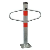 Wyposażenie miejsc publicznych - B2B Partner Blokada parkingowa - słupek, motylek, składany, ocynk 19121 - miniaturka - grafika 1