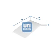 Filtry kabinowe - Filtr, wentylacja przestrzeni pasażerskiej UFI Filtry 53.322.00 - miniaturka - grafika 1