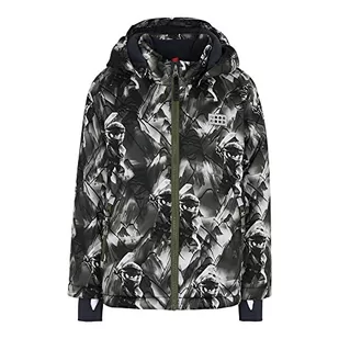 LEGO Chłopięca Wear Ninjago kurtka zimowa z podszewką, wodoodporna, wiatroszczelna, ciepła, Ciemna zieleń, 92 - Kurtki i płaszcze dla chłopców - miniaturka - grafika 1