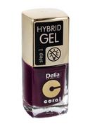 Lakiery hybrydowe - DELIA DELIA Coral Hybrid Gel Lakier do paznokci nr 48 deep purple 11 ml 5901350478202 - miniaturka - grafika 1