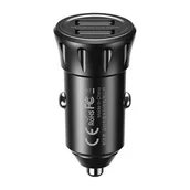 Ładowarki samochodowe - Ładowarka samochodowa 2x USB, REMAX RCC236, 2.4A (czarna) - miniaturka - grafika 1