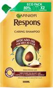 Szampony do włosów - Garnier Respons Caring Shampoo Avocado Oil & Shea Butter 500 ml - miniaturka - grafika 1