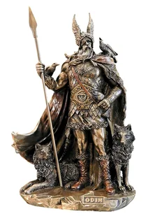 ODYN Z WILKAMI NAJWYŻSZY BÓG NORDYCKI, FIGURKA VERONESE - Figurki dekoracyjne - miniaturka - grafika 1