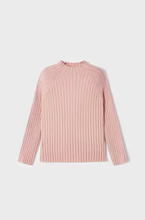 Swetry dla dziewczynek - Mayoral sweter dziecięcy kolor różowy lekki - grafika 1