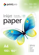 Papier do drukarek - PrintPro Papier Fotograficzny Błyszczący A4 180g 100 szt (PGE180100A4) - miniaturka - grafika 1