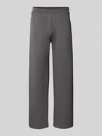 Spodnie sportowe męskie - Spodnie dresowe z elastycznym ściągaczem - miniaturka - grafika 1