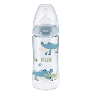 Nuk Fc+ Butelka Antykolkowa Z Czujnikiem 300Ml + Smoczek 6-18M Do Kaszki Niebieska - Butelki dla niemowląt - miniaturka - grafika 1