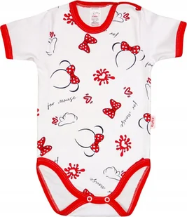 Body KRÓTKI rękaw 100% Myszka Czerwona r 68 KLEKLE - Body dla niemowląt - miniaturka - grafika 1
