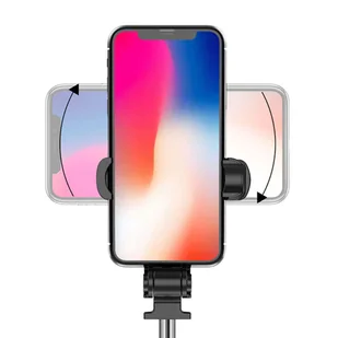 Selfie stick Alogy Mini Tripod uchwyt do telefonu Bluetooth kijek monopod pilot Czarny - Monopody - miniaturka - grafika 9