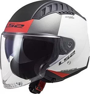 LS2, motohelm Jet Copter Urban biało-czerwony, XXL - Kaski motocyklowe - miniaturka - grafika 1