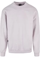 Bluzy męskie - Urban Classics Męska bluza Heavy Terry Garment Dye Crew, fioletowa, L, fioletowy, L - miniaturka - grafika 1