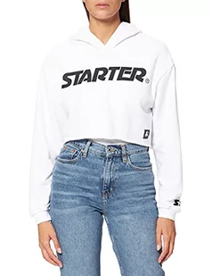 STARTER BLACK LABEL Damska bluza z kapturem dla pań, biały, S - Bluzy damskie - miniaturka - grafika 1