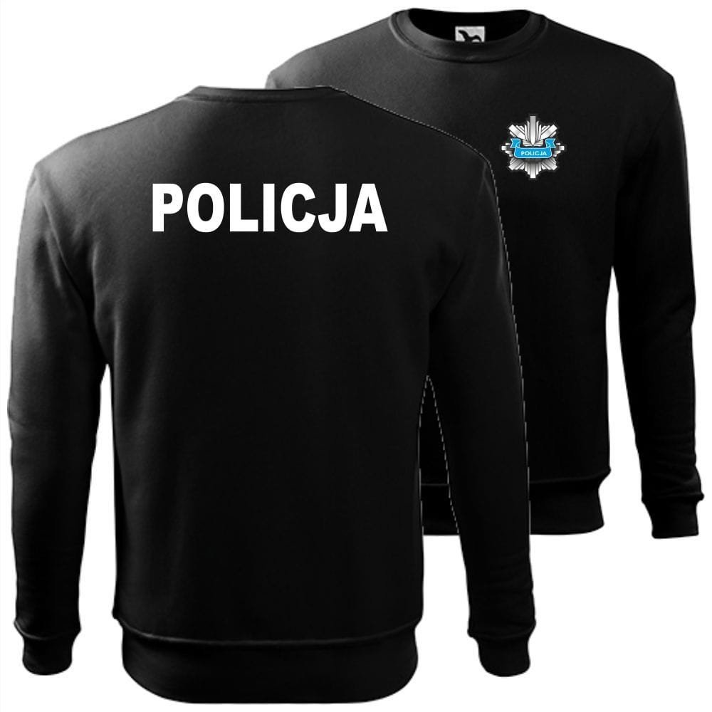męska bluza klasyczna - logo policja 01