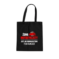 Torby i wózki na zakupy - Żona motocyklisty jest jak normalna żona, tylko fajniejsza - torba na prezent dla żony - miniaturka - grafika 1