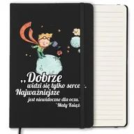 Notesy i bloczki - NOTES W LINIE 120 STRON CZARNY PREZENT DLA NAUCZYCIELA DZIEŃ NAUCZYCIELA WZ - miniaturka - grafika 1