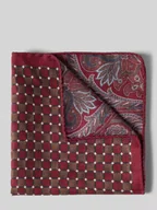 Krawaty i muchy męskie - Poszetka z jedwabiu z obszytymi brzegami - miniaturka - grafika 1