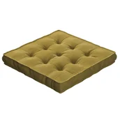 Pufy i podnóżki - Siedzisko Tomi, Oliwkowy Zielony, 40 × 40 × 6 Cm, Posh Velvet - miniaturka - grafika 1