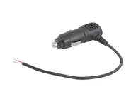 Anteny samochodowe - Wtyk zapalniczki samochodowej kątowy LED + bezpiecznik, z kabelem 20cm - miniaturka - grafika 1