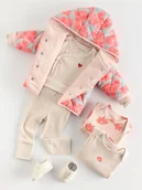 Komplety dla niemowląt - Reserved - Prążkowany komplet - złamana biel - miniaturka - grafika 1