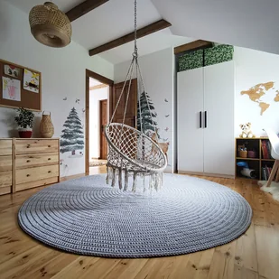 Okrągły dywan pleciony ze sznurka - Dywany - miniaturka - grafika 1