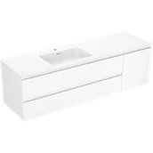 Szafki łazienkowe - Mexen Orio szafka łazienkowa 160 cm z umywalką Otis lewą, 2S, 1D, biała mat - 91A13-16047-3-BBFFF01-W18L01 - miniaturka - grafika 1