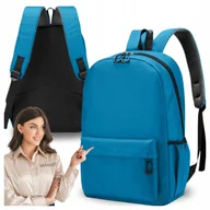 Plecaki - Tornister plecak młodzieżowy miejski na codzień na siłownię jasny niebieski - miniaturka - grafika 1