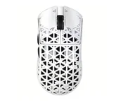 Myszki - Attack Shark R5Ultra UltralightCarbon 8kHz/42kDPI PAW3950MAX Omron biała - miniaturka - grafika 1