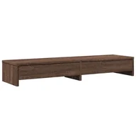 Akcesoria do monitorów - vidaXL Podstawa pod monitor z szufladami w kolorze dębu 100x27x15 cm - miniaturka - grafika 1