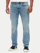 Spodnie męskie - Pepe Jeans Jeansy PM207393 Niebieski Straight Fit - miniaturka - grafika 1