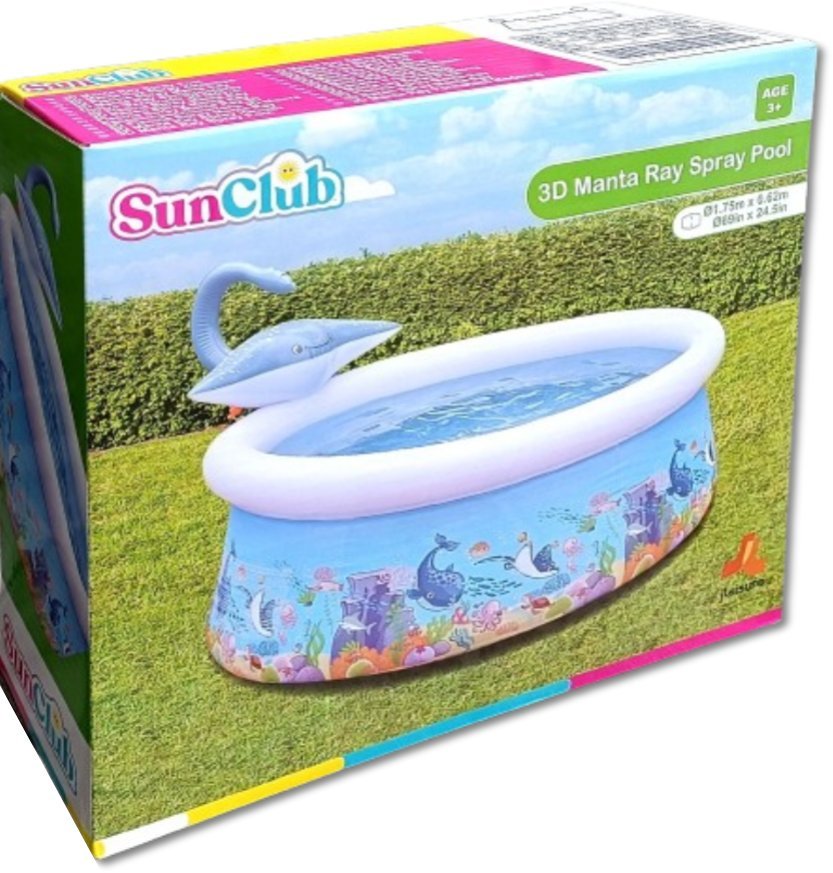 Dmuchany basen ze zraszaczem SunClub 62x175cm 1143L