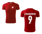 Koszulki sportowe męskie - Treningowa Koszulka POLSKA LEWANDOWSKI 9 jr - miniaturka - grafika 1