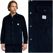 Koszule męskie - Lee WORKWEAR OVERSHIRT Rivet Navy sztruksowa koszula kurtka katana S - miniaturka - grafika 1