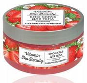 Peelingi do ciała - Bio VITAMIN VITAMIN BEAUTY Cukrowy peeling do ciała TRUSKAWKA, 250 g 4607070938538 - miniaturka - grafika 1