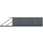 Bramy garażowe - Polbram Brama  przesuwna Kreta 5x1,5 m lewa automat - miniaturka - grafika 1