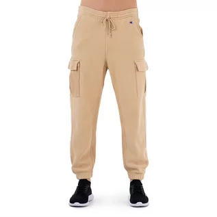 Spodnie sportowe męskie - Spodnie Champion Elastic Cuff Cargo Pants 218645-MS039 - beżowe - grafika 1