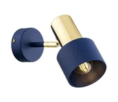 Lampy ścienne - Argon 8110 - Kinkiet punktowy DORIA 1xE27/15W/230V niebieski/mosiądz - miniaturka - grafika 1