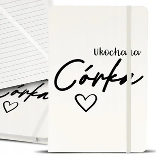 Notatnik Planer A5 Biały Dla UKOCHANEJ CÓRKI Wzory - Planery - miniaturka - grafika 1
