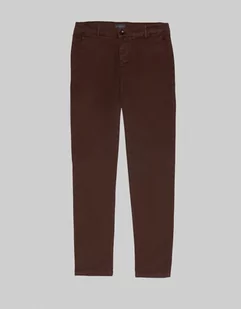 spodnie menfi brąz classic fit - Spodnie męskie - miniaturka - grafika 1