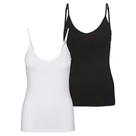 Koszulki i topy damskie - VERO MODA Damski tank top, Czarny/opakowanie: jasna biel, M - miniaturka - grafika 1