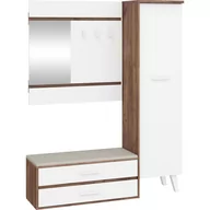 Meble do przedpokoju - Przedpokój NOR-18 Nordis MebloCross Czarny Mat / Biały Mat, Eco Brąz - miniaturka - grafika 1