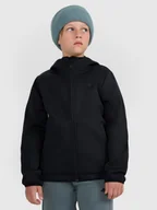 Kurtki i płaszcze dla chłopców - 4F Kurtka softshell wiatroodporna membrana 5000 chłopięca - czarna 122 (6-7 lat) - miniaturka - grafika 1