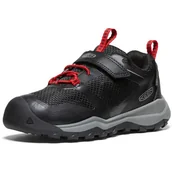 Buty dla chłopców - KEEN Wanduro Low Waterproof Sneakers, Black/Ribbon Red, 32 EU, Czarna wstążka, czerwona, 32 EU - miniaturka - grafika 1