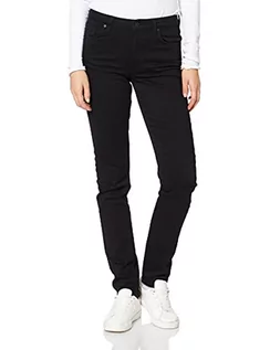 Spodnie damskie - GANT Damskie spodnie sportowe Farla Super Stretch Jeans spodnie rekreacyjne, czarne, 27 - grafika 1