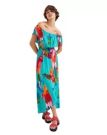 Sukienki - Desigual Damska sukienka Vest_pahoa Casual, zielony, S - miniaturka - grafika 1