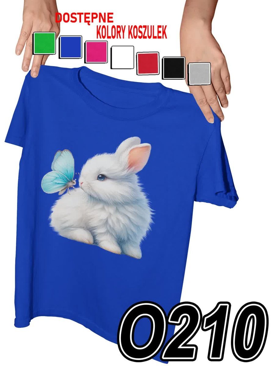 Koszulka Dziecięca Z Nadrukiem Króliczek Królik Słodziak - L 146-152