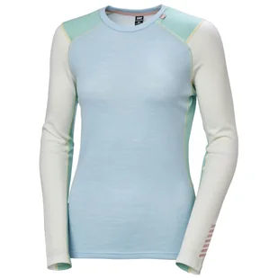 Damska koszulka Helly Hansen W Lifa Merino Midweight Crew Rozmiar: M / Kolor: niebieski/biały - Koszulki sportowe damskie - miniaturka - grafika 1